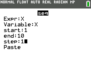 Caption: seq(X,X,1,10,1)
